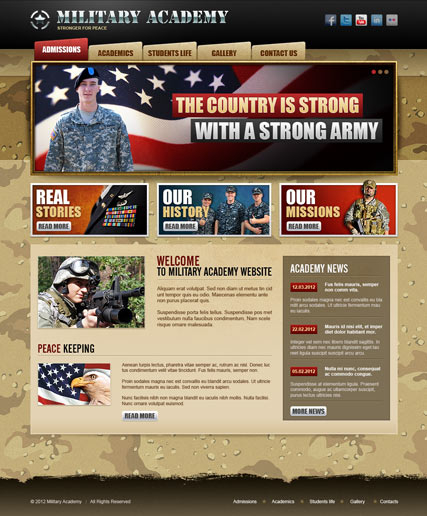 Military Academy v2.5 web template