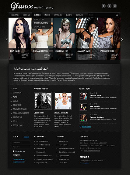 Model Agency v2.5 web template