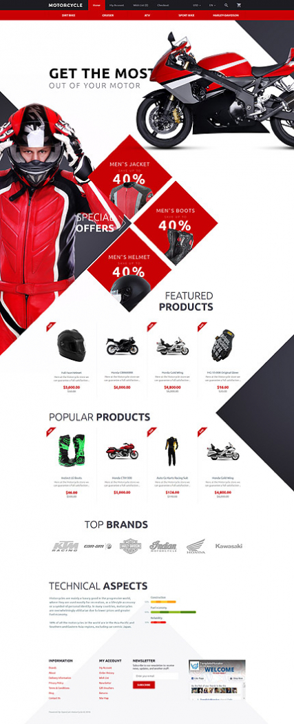 Motorcycle OpenCart Template