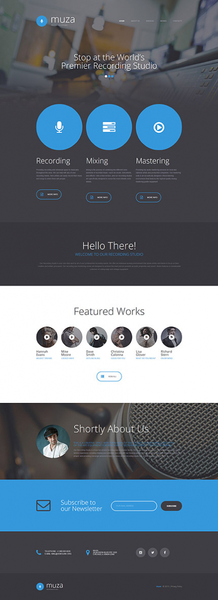 Music Production Co Website Template