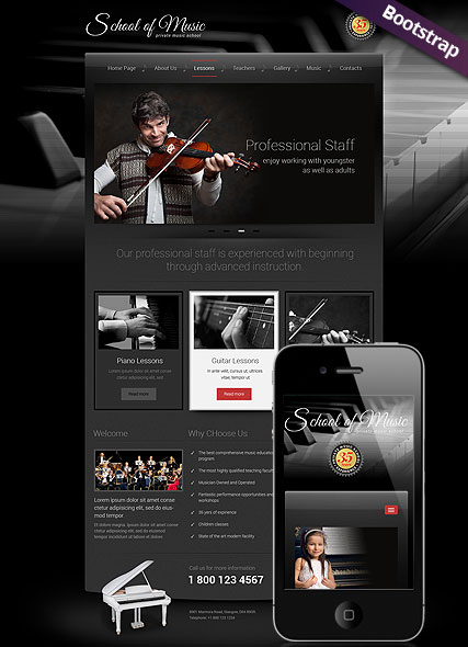 Music School web template