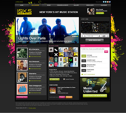 Music Station web template
