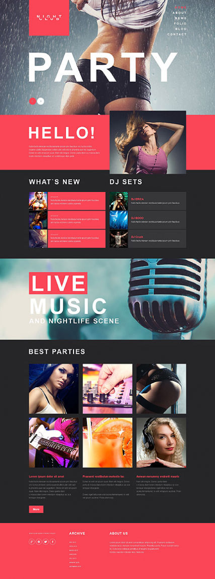 Night Club Muse Template