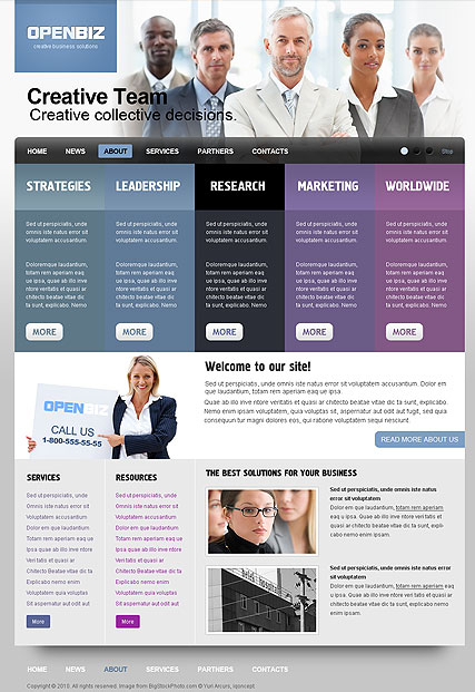 Open Business web template
