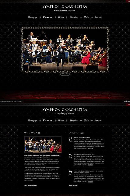 Orchestra web template