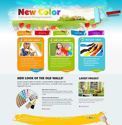 Painting web template