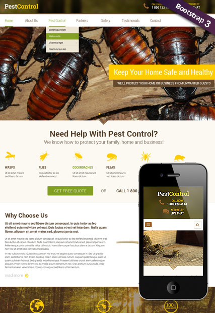 Pest Control v3.5 web template