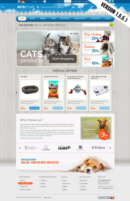 Pets Store web template