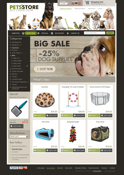 PetsStore 2.3ver web template