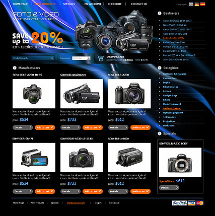 PhotoVideo Store web template