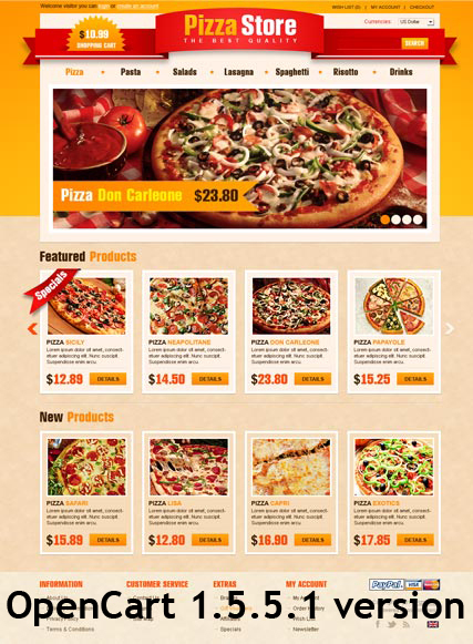 Pizza Store web template