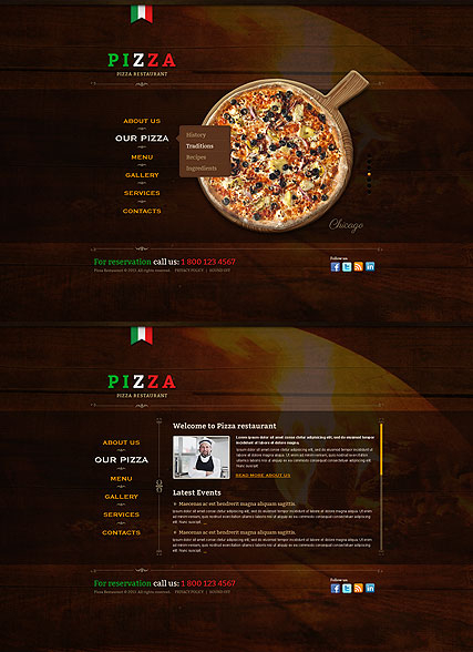 Pizza web template