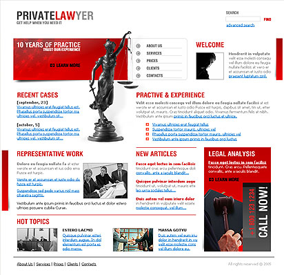 Private lawyer web template