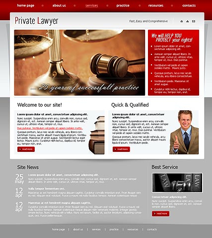 Private Lawyer web template