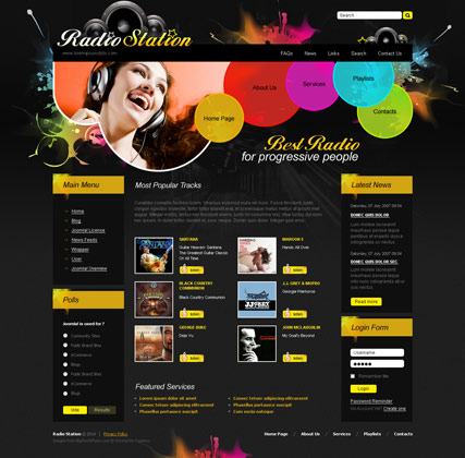 Radio FM v2.5 web template