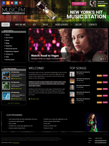 Radio Music FM v3.5 web template