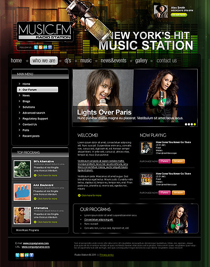Radio station v2.5 web template