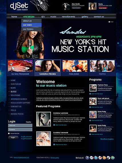 Radio Station v2.5 web template