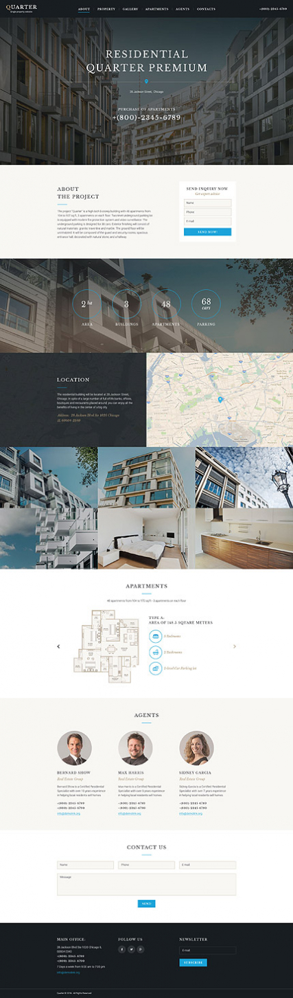 Real Estate Responsive Landing Page Template