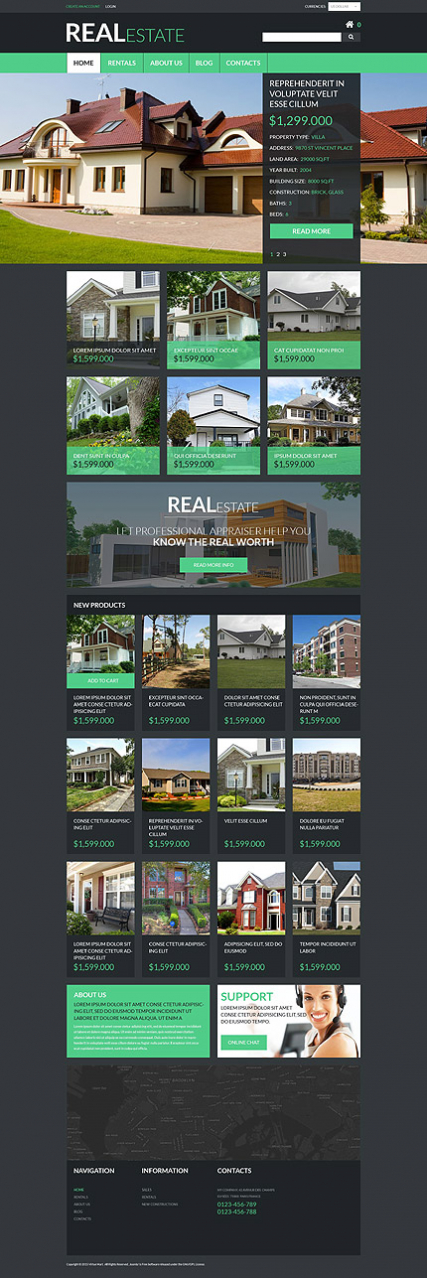 Real Estate Services VirtueMart Template