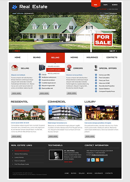 Real Estate web template
