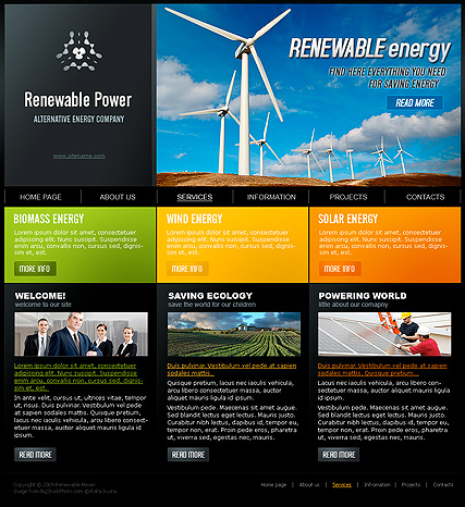 Renewable Power web template