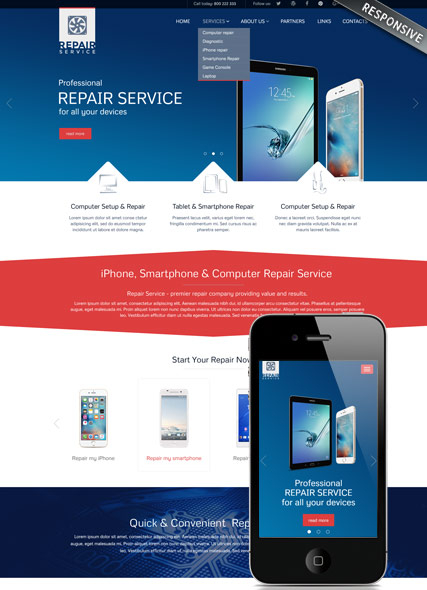 Repair service web template
