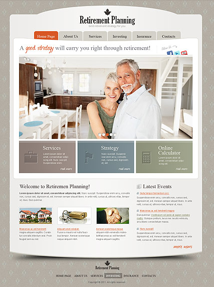 Retirement Planning web template