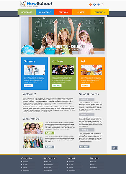 School web template