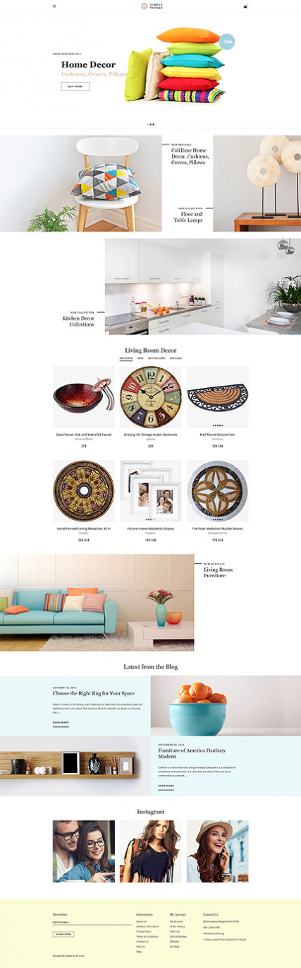 Simple Things - Home Decor OpenCart Template + RTL