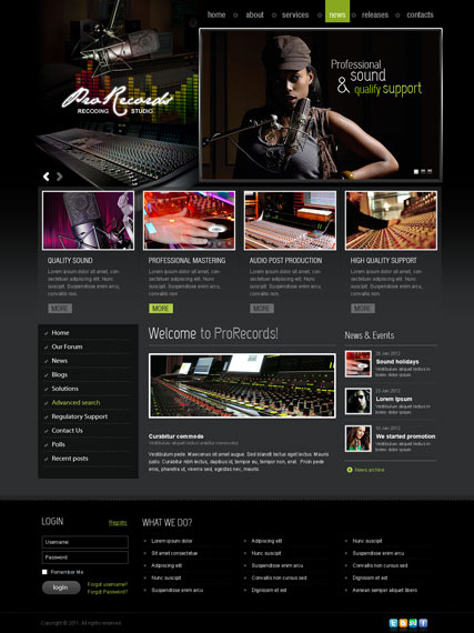 Sound Studio v2.5 web template