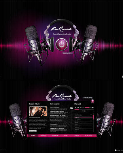 Sound Studio web template