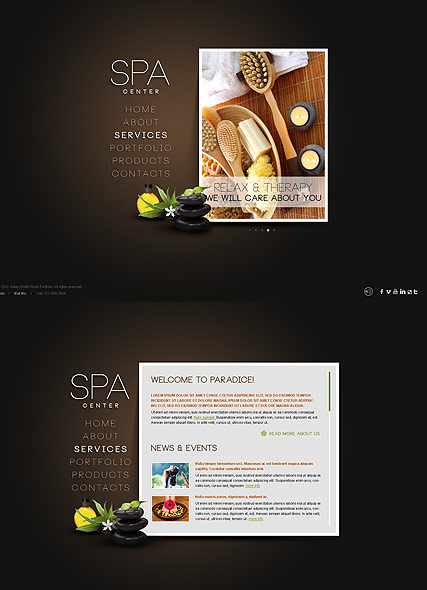 SPA Salon web template