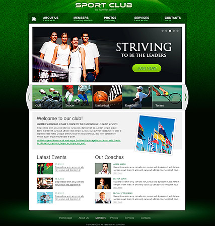 Sport Club web template