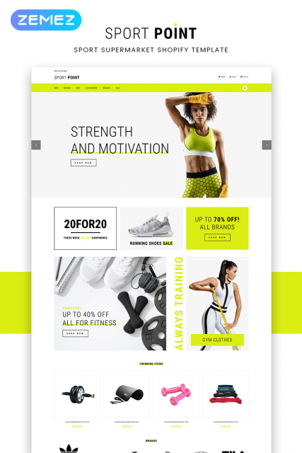 Sport Point - Sports Store Multipage Clean Shopify Theme