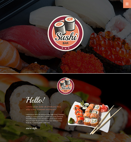 Sushi Bar Website Template
