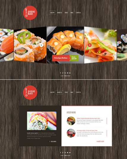 Sushi Bar Website Template