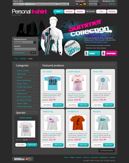 T-shirt web template