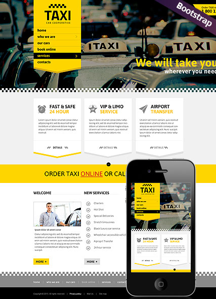 Taxi Service web template