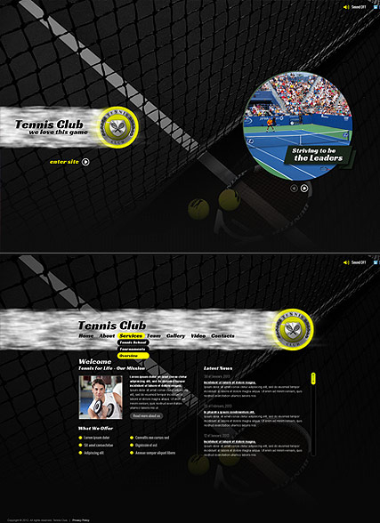 Tennis Sport web template