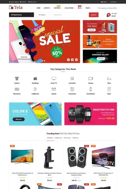 "Top eCommerce" multypurpose OpenCart Template