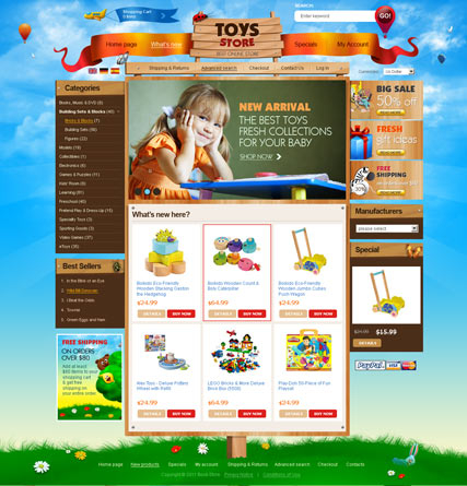Toys Store 2.3ver web template