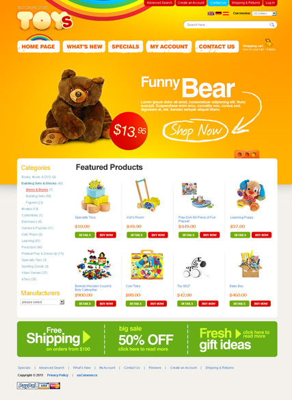 Toys Store 2.3ver web template