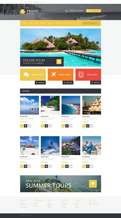 Travel Agency Responsive OpenCart Template