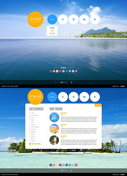 Travel agency web template