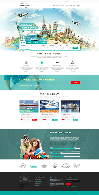 "Travel Agency" Wordpress responsive theme
