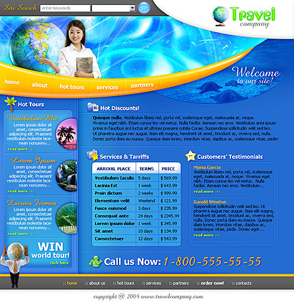 Travel web template