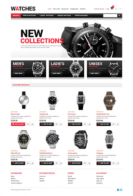 Watches Responsive OpenCart Template