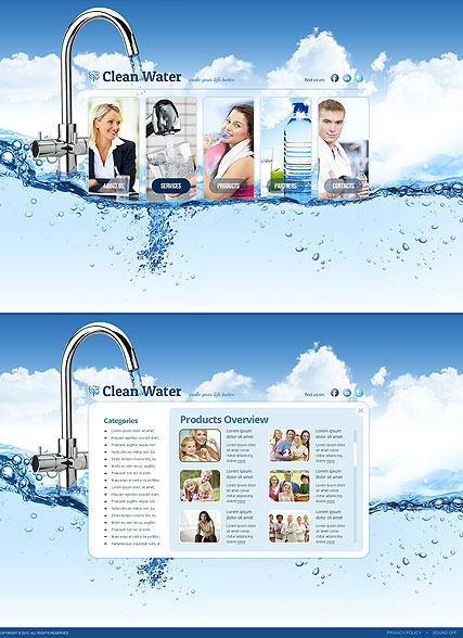Water Filter web template