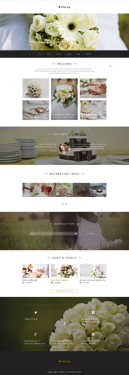 Wedding agency WordPress Theme